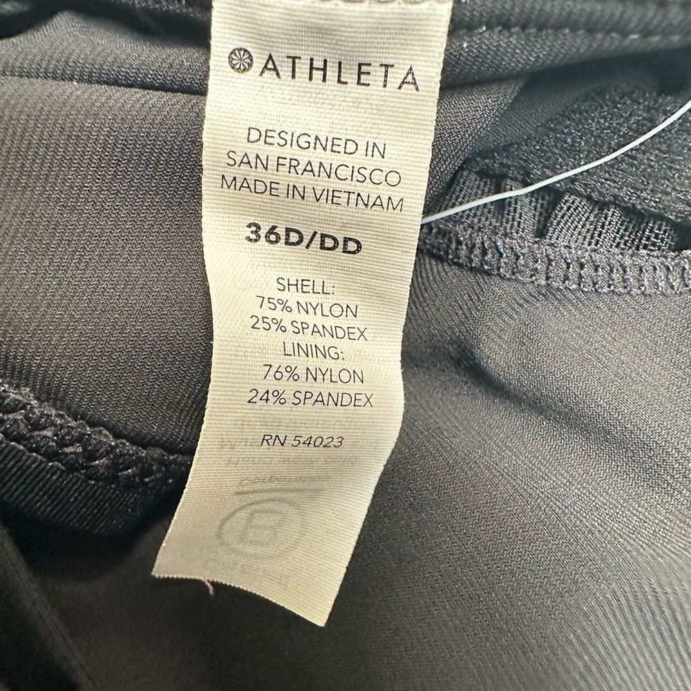 NWOT Athleta Women’s Black Bondi Bra Tankini Swim Tank Top - Size 36D/DD - Picture 4 of 9